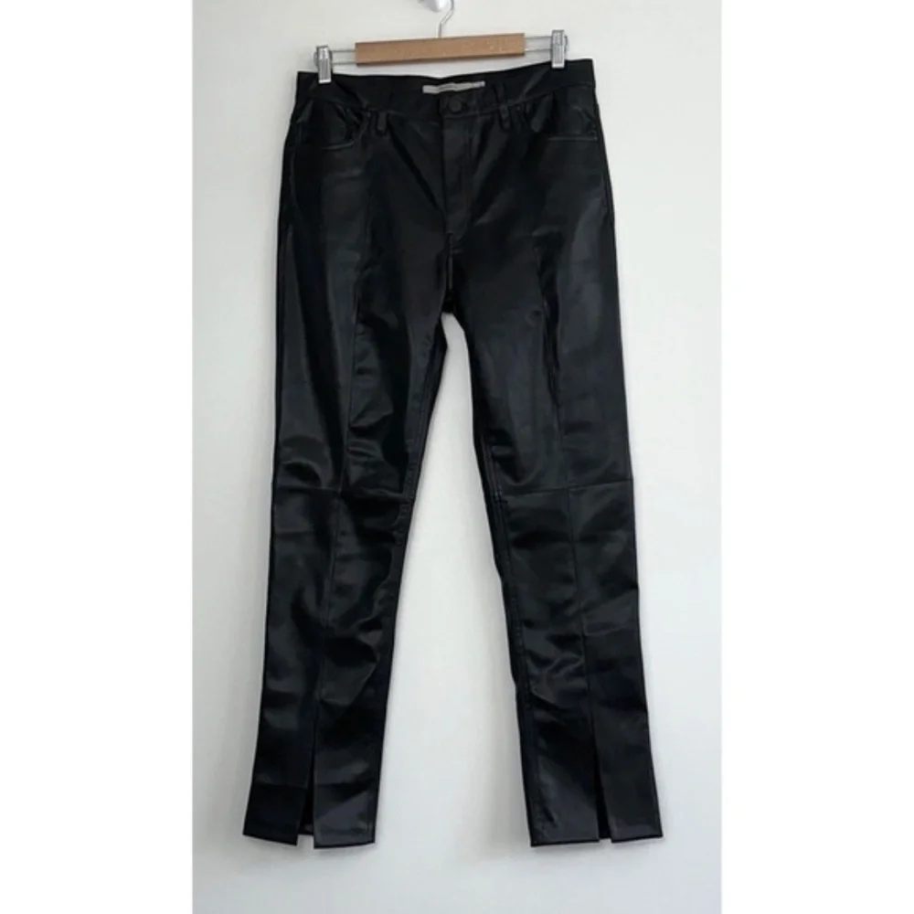 Hudson Barbara Beauty Vegan Leather Pants - Picture 3 of 9